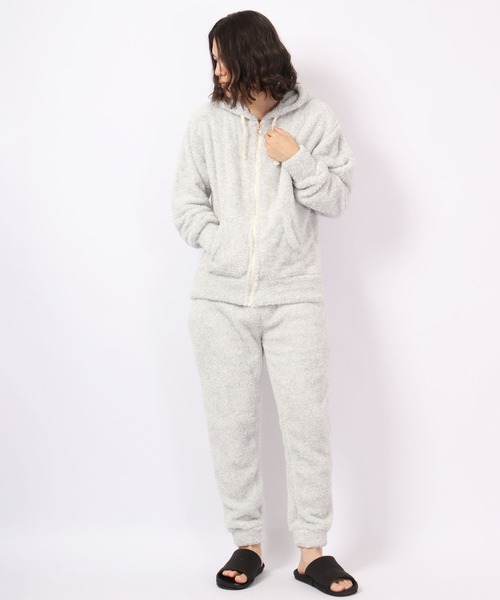 Ree&Mee（リーアンドミー）の「Ree&Mee 2点セット ボア モコモコ セットアップ パーカー ジョガーパンツ ルームウェア（ルームウェア/パジャマ・メンズ・杢グレー/チャコールグレー/ブラック/ネイビー・LL/M/L）」の20枚目の写真