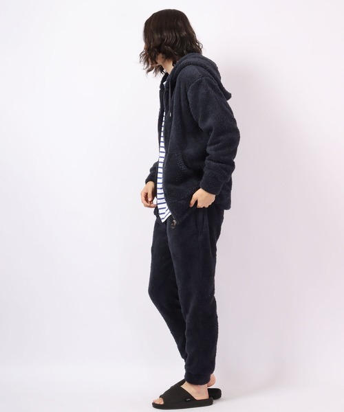 Ree&Mee（リーアンドミー）の「Ree&Mee 2点セット ボア モコモコ セットアップ パーカー ジョガーパンツ ルームウェア（ルームウェア/パジャマ・メンズ・杢グレー/チャコールグレー/ブラック/ネイビー・LL/M/L）」の7枚目の写真