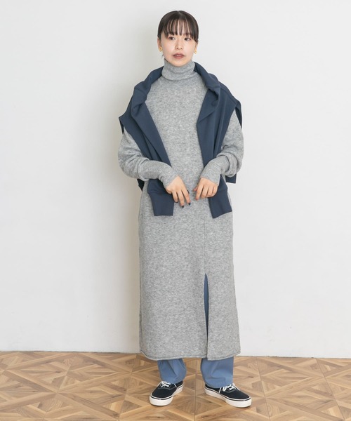 UR Lab.（アーバンリサーチラボ）の「スリットニットタートルワンピース（ワンピース・レディース・ブラック/ベージュ/ブラウン/グレー系その他・FREE）」の12枚目の写真