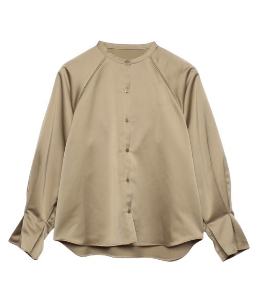 anuans（アニュアンス）の「サテンパイピングラグランブラウス（シャツ