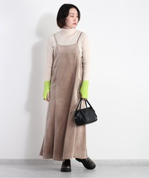 ベロアキャミワンピース