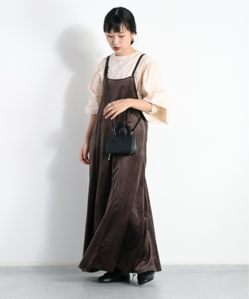 cepo（セポ）の「ベロアキャミワンピース（ワンピース・レディース・ミント/ベージュ/ブラウン/グレイッシュベージュ・M）」の17枚目の写真