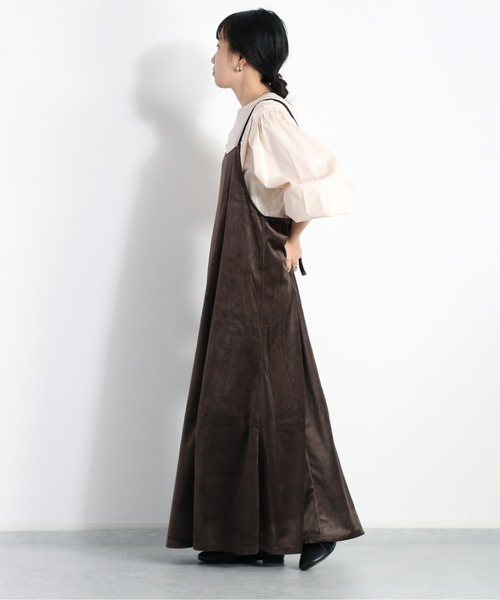 cepo（セポ）の「ベロアキャミワンピース（ワンピース・レディース・ミント/ベージュ/ブラウン/グレイッシュベージュ・M）」の12枚目の写真