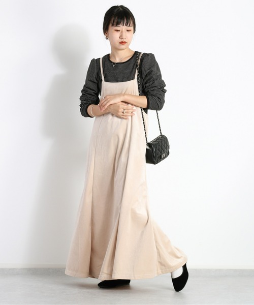 cepo（セポ）の「ベロアキャミワンピース（ワンピース・レディース・ミント/ベージュ/ブラウン/グレイッシュベージュ・M）」の16枚目の写真