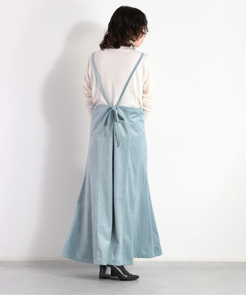 cepo（セポ）の「ベロアキャミワンピース（ワンピース・レディース・ミント/ベージュ/ブラウン/グレイッシュベージュ・M）」の14枚目の写真