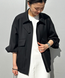 AP STUDIO ブラック ジップブルゾン AP STUDIO（エーピーストゥディオ）｜ブルゾン（ブラック系）一覧 - WEAR