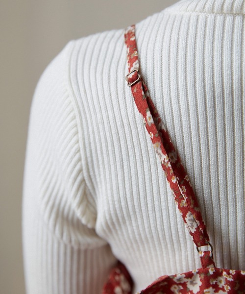 TINA：JOJUN（ティーナジョジュン）の「フレンチ 花柄キャミワンピース TINA：JOJUN（ワンピース・レディース・アイボリー/レッド・S/M）」の6枚目の写真