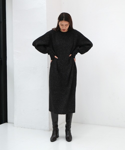 AKTE タイトニットワンピース AKTE（アクテ）の「≪Special Price≫サムホールカラーネップニット