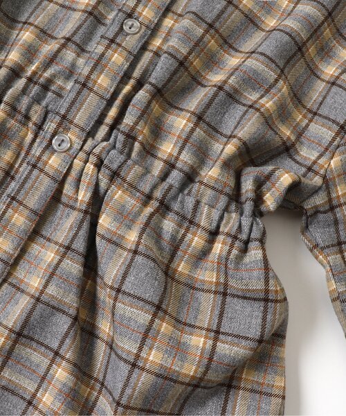 algy（アルジー）の「付け衿フリルシャツワンピ（シャツワンピース・キッズ・グレー/ネイビー・SMALL/X-SMALL/XX-SMALL/MEDIUM）」の12枚目の写真