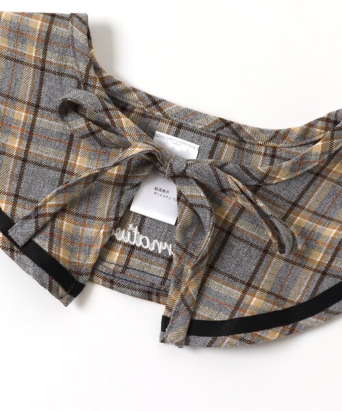 algy（アルジー）の「付け衿フリルシャツワンピ（シャツワンピース・キッズ・グレー/ネイビー・SMALL/X-SMALL/XX-SMALL/MEDIUM）」の7枚目の写真