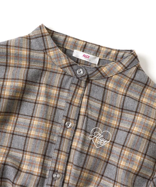 algy（アルジー）の「付け衿フリルシャツワンピ（シャツワンピース・キッズ・グレー/ネイビー・SMALL/X-SMALL/XX-SMALL/MEDIUM）」の10枚目の写真