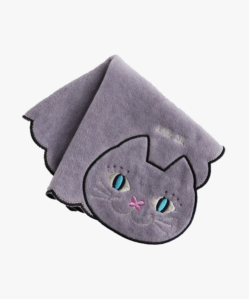 アナスイ　ハンカチ　入れ　ワイヤー　かご  新品未使用  希少（品）価値あり！！ ANNA SUI アナスイ ネコ刺繍タオルハンカチ 9502 ピンク | anna