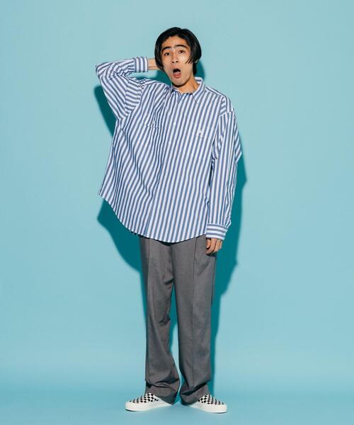 CITEN（シテン）の「＜CITEN＞ダブルポケット ストライプ シャツ（シャツ/ブラウス・メンズ・ライトブルー/ターコイズブルー・M/L）」の7枚目の写真