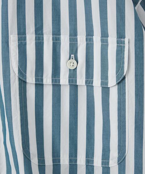 CITEN（シテン）の「＜CITEN＞ダブルポケット ストライプ シャツ（シャツ/ブラウス・メンズ・ライトブルー/ターコイズブルー・M/L）」の16枚目の写真