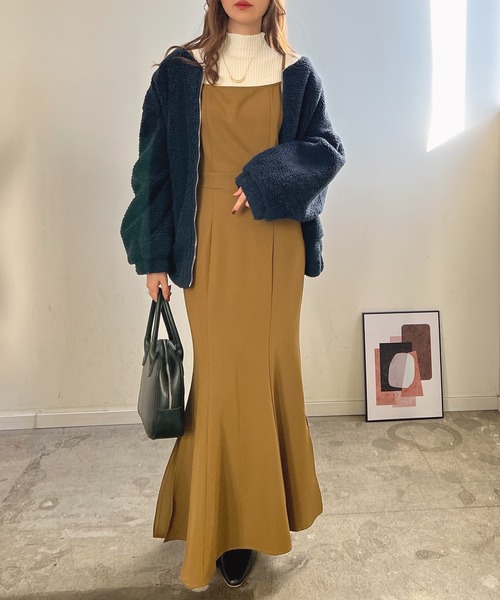 Futier land（フューティアランド）の「BIGボアブルゾン（ブルゾン・レディース・ネイビー/グレイッシュベージュ/カーキ・MEDIUM/LARGE）」の18枚目の写真