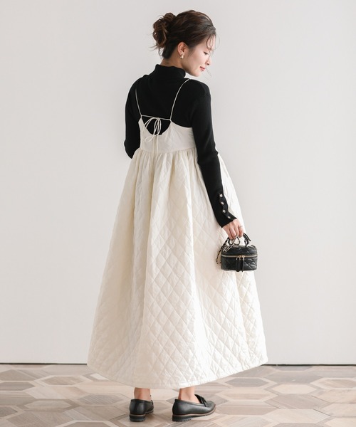 Bibiy. フレア　キルティング　ワンピース　￼ bibiy キルティングワンピースフレアビビィ