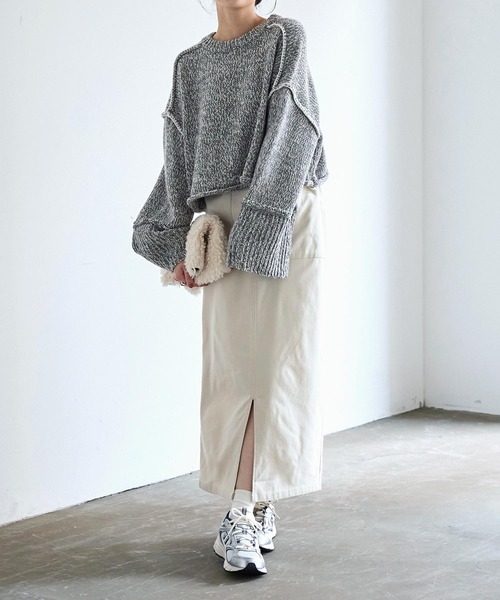 rin TTAGGG ローゲージ　ニット短丈 楽天市場】【半額クーポン対象】コード刺繍 透かし編み