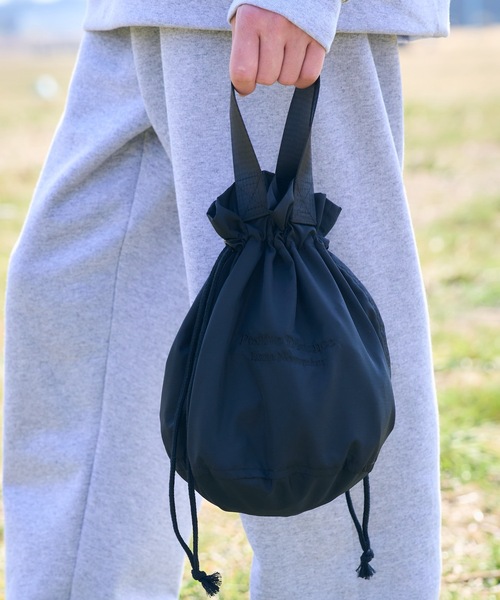 EMMA NOVEMBER　（エマノーヴェンバー）の「Embroidery ドローストリングバッグ（ハンドバッグ・レディース・サンドベージュ/オフホワイト/オリーブ/チャコールグレー/ブラック/ブラック×ホワイト・FREE）」の18枚目の写真