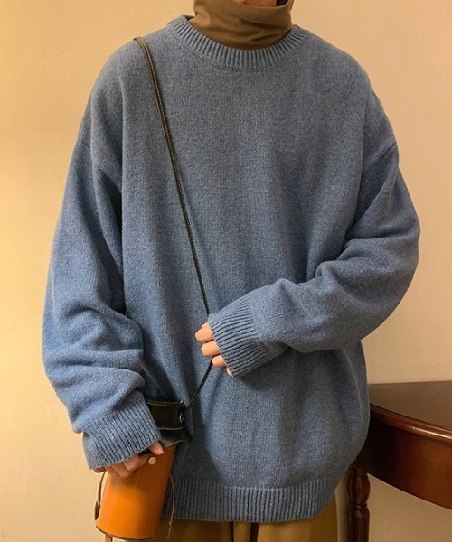 MGV(エムジーヴィー)の「オーバーサイズプルオーバーニット(ニット/セーター・メンズ・グレー/ブルー/ブラック/オレンジ/ホワイト/グリーン・MEDIUM/LARGE/X-LARGE)」の19枚目の写真