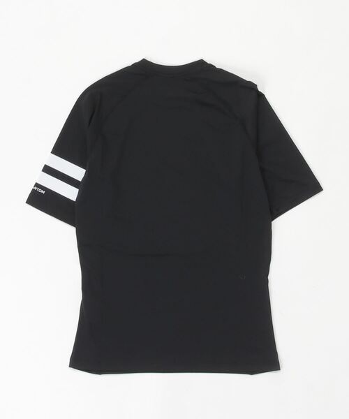 Hurley （ハーレー）の「Hurley/ハーレー 半袖ラッシュガード UVカット 吸水速乾/ワンポイントラッシュガード MRG2310038（ラッシュガード・メンズ・ブラック×レッド/ブラック×ホワイト・M/L/XL）」の3枚目の写真