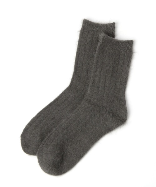studio CLIP（スタディオクリップ）の「モヘアライクリブクルーソックス（ソックス/靴下・レディース・ブルー/ホワイト/スモーク/レッド・FREE）」の4枚目の写真