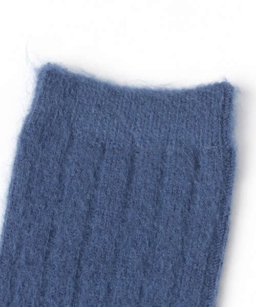 studio CLIP（スタディオクリップ）の「モヘアライクリブクルーソックス（ソックス/靴下・レディース・ブルー/ホワイト/スモーク/レッド・FREE）」の5枚目の写真
