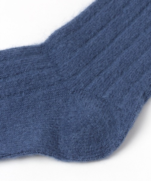 studio CLIP（スタディオクリップ）の「モヘアライクリブクルーソックス（ソックス/靴下・レディース・ブルー/ホワイト/スモーク/レッド・FREE）」の6枚目の写真