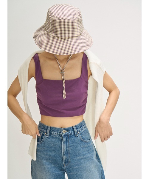 emmi（エミ）の「【emmi atelier】アシンメトリーシアーカーディガン（ニット/セーター・レディース・オレンジ/ホワイト/ライム/ブラック・FREE）」の15枚目の写真