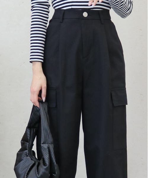 Per sist ence(パーシエンス)の「Per sist ence/パーシエンス ツイルカーゴパンツ(カーゴパンツ・レディース・カーキ/ベージュ/アイボリー/ブラック・FREE)」の16枚目の写真