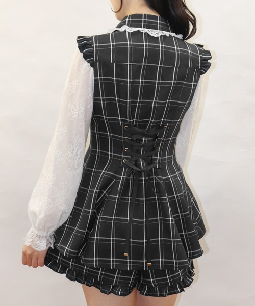 Secret Honey(シークレットハニー)の「レースラッフルセットアップ(セットアップ・レディース・ピンク/ブルー/ダークブラック/ブラック/ブラック系その他/グレー/ピンク系その他・MEDIUM)」の10枚目の写真