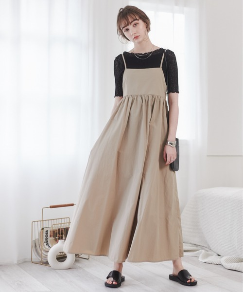 ANGIE（アンジー）の「ナイロンフレアキャミワンピース（ワンピース・レディース・ブラック/アイボリー/ベージュ・FREE）」の20枚目の写真