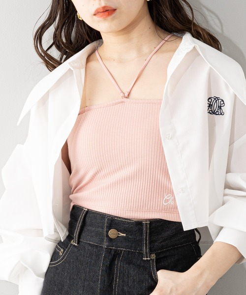 Chico(チコ)の「【2023SS/新色追加】ショート丈パット付マルチウェイストラップキャミ(キャミソール・レディース・アイボリー/ピンク/ブラック/グレー/ホワイト系その他2/ブルー/ブラック系その他2・FREE)」の14枚目の写真