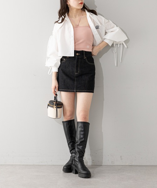 Chico(チコ)の「【2023SS/新色追加】ショート丈パット付マルチウェイストラップキャミ(キャミソール・レディース・アイボリー/ピンク/ブラック/グレー/ホワイト系その他2/ブルー/ブラック系その他2・FREE)」の15枚目の写真