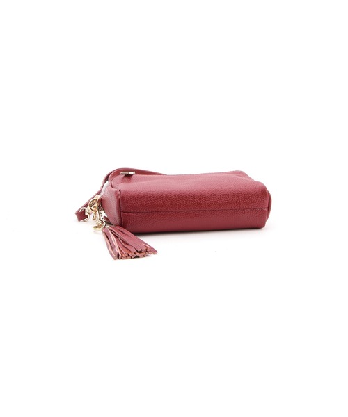 COOCO(クーコ)の「【牛革】シュリンクレザー横型ミニショルダーバッグ(ショルダーバッグ・レディース・グレー/パープル/ブラウン/ブラック/ライトピンク/ブルー/シルバー/グリーン/レッド/オフホワイト/レッド系その他/モカ・9)」の17枚目の写真