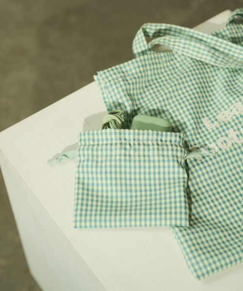INTER FACTORY(インターファクトリー)の「るい 【るぅきぃ夫婦】- トートバッグ&巾 着ポーチセット made in INTER FACTORY(トートバッグ・レディース・ピンク/グリーン・FREE)」の20枚目の写真