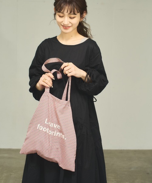 INTER FACTORY(インターファクトリー)の「るい 【るぅきぃ夫婦】- トートバッグ&巾 着ポーチセット made in INTER FACTORY(トートバッグ・レディース・ピンク/グリーン・FREE)」の12枚目の写真