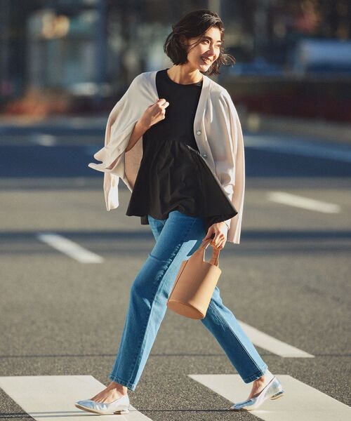 OPAQUE.CLIP（オペークドットクリップ）の「◆オーガニックコットン混デニム ストレートパンツ（デニムパンツ・レディース・ブルー/ダークネイビー/グレー系その他・34/42/38/36/40）」の11枚目の写真