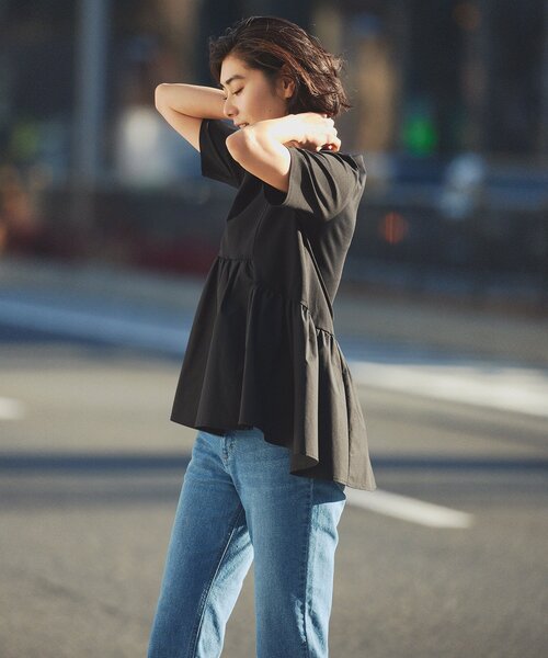 OPAQUE.CLIP（オペークドットクリップ）の「◆オーガニックコットン混デニム ストレートパンツ（デニムパンツ・レディース・ブルー/ダークネイビー/グレー系その他・34/42/38/36/40）」の17枚目の写真