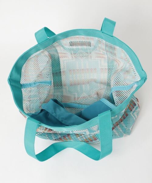 PENDLETON(ペンドルトン)の「∴【 PENDLETON / ペンドルトン 】 メッシュトートラージ MESH TOTE LARGE(トートバッグ・レディース・オフホワイト/ターコイズブルー/ベージュ・FREE)」の6枚目の写真