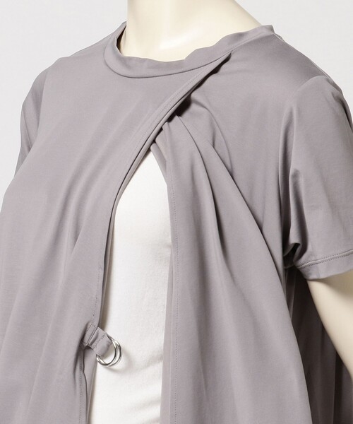 merrier BEAMS(メリアビームス)の「DANSKIN / マタニティ アシンメトリー ワンピース(ワンピース・レディース・チャコールグレー/ブラック/ライトグレー・MEDIUM/LARGE)」の13枚目の写真