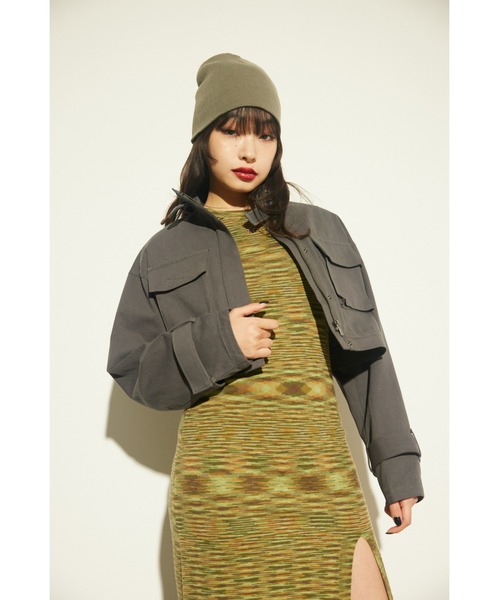 LAGUA GEM（ラグアジェム）の「LIGHT KNIT BEANIE ニットビーニー（ニットキャップ/ビーニー・レディース・グレイッシュベージュ/カーキ/チャコールグレー・FREE）」の18枚目の写真