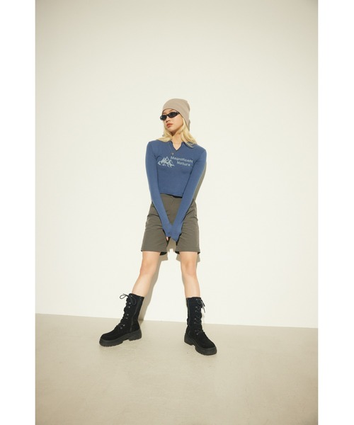 LAGUA GEM（ラグアジェム）の「LIGHT KNIT BEANIE ニットビーニー（ニットキャップ/ビーニー・レディース・グレイッシュベージュ/カーキ/チャコールグレー・FREE）」の7枚目の写真