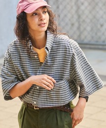 【HECT】Big Oxford Logo S/S Shirt / ビッグシルエットボタンダウンオックスフォードショートスリーブシャツ