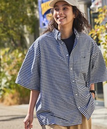 【HECT】Big Oxford Logo S/S Shirt / ビッグシルエットボタンダウンオックスフォードショートスリーブシャツ