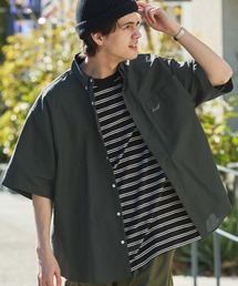 【HECT】Big Oxford Logo S/S Shirt / ビッグシルエットボタンダウンオックスフォードショートスリーブシャツ