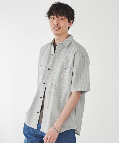 SMITH'S（スミス）の「SMITH’S（スミス）別注ショートスリーブワークシャツ（シャツ/ブラウス・メンズ・ホワイト/ダークグリーン/ベージュ・S/M/L/XL）」の4枚目の写真