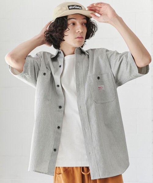 SMITH'S（スミス）の「SMITH’S（スミス）別注ショートスリーブワークシャツ（シャツ/ブラウス・メンズ・ホワイト/ダークグリーン/ベージュ・S/M/L/XL）」の18枚目の写真