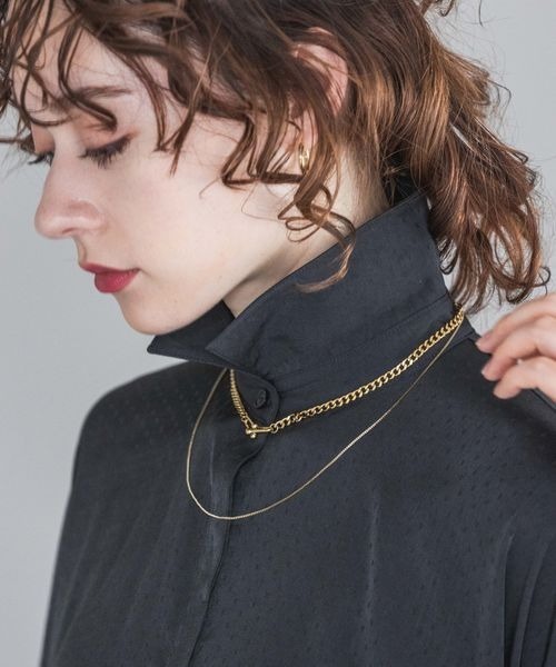 JEANASIS(ジーナシス)の「【ステンレス】ポイント2レンネックレス/185690(ネックレス・レディース・シルバー/ゴールド・FREE)」の2枚目の写真