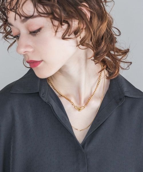 JEANASIS(ジーナシス)の「【ステンレス】ポイント2レンネックレス/185690(ネックレス・レディース・シルバー/ゴールド・FREE)」の11枚目の写真