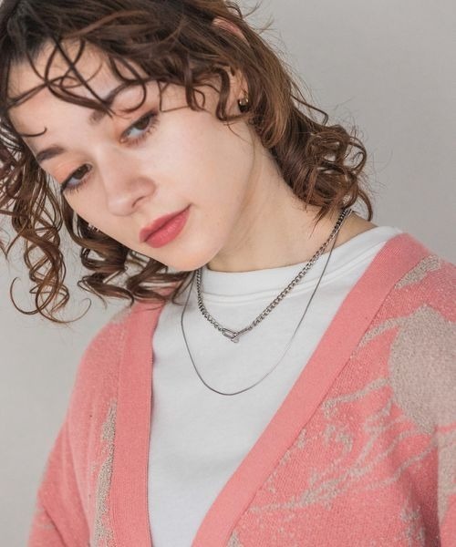 JEANASIS(ジーナシス)の「【ステンレス】ポイント2レンネックレス/185690(ネックレス・レディース・シルバー/ゴールド・FREE)」の7枚目の写真